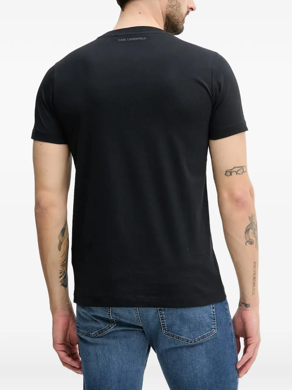  Karl Lagerfeld T-shirt à Logo Imprimé - Noir 