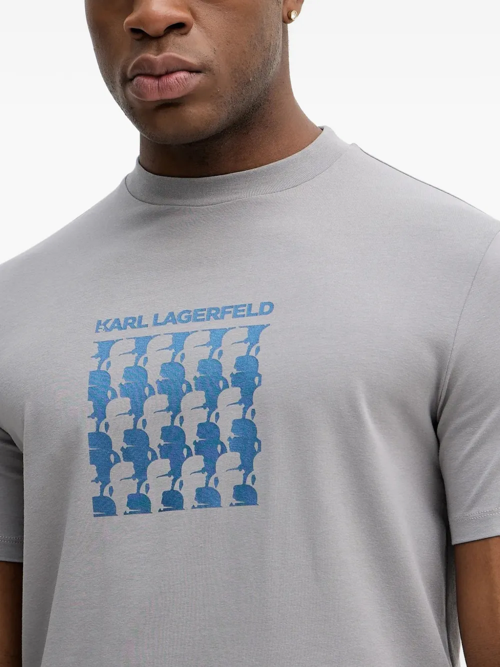 Karl Lagerfeld T-shirt met logoprint Grijs