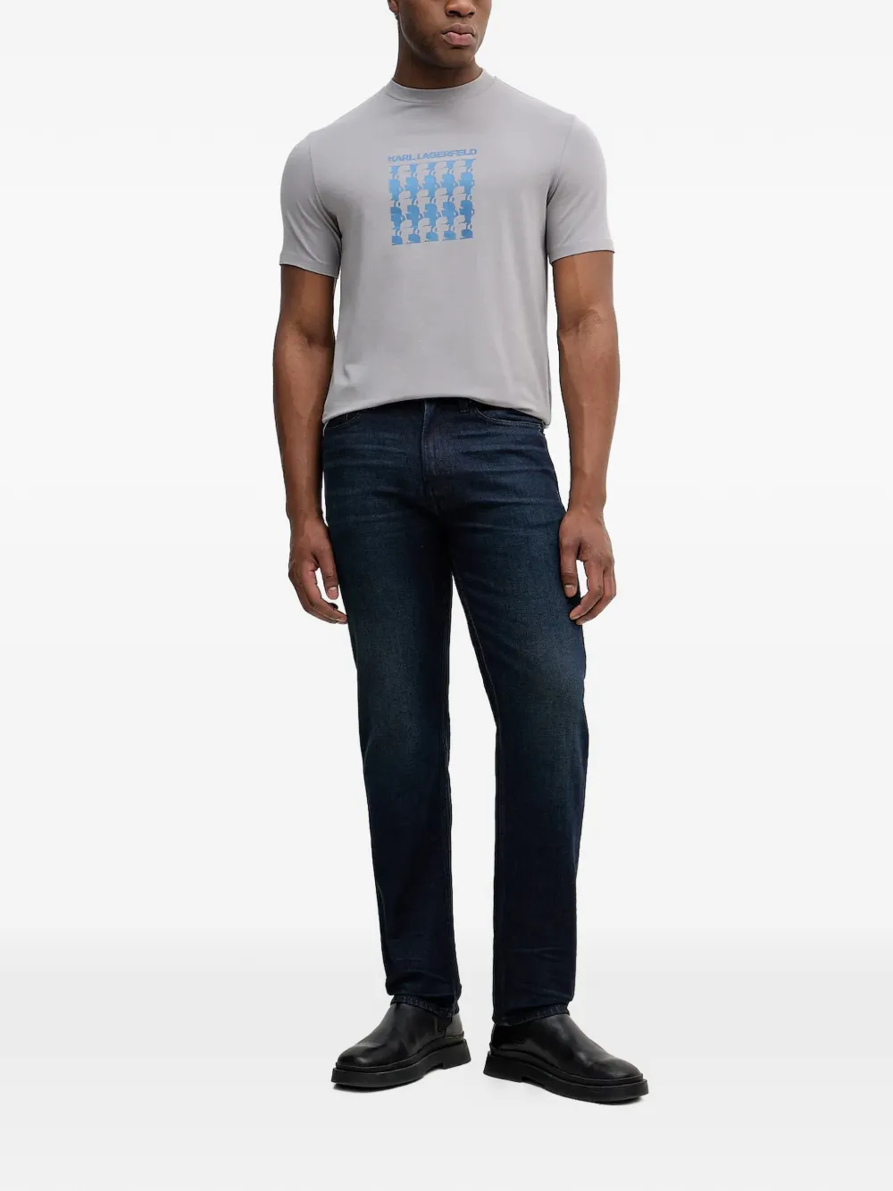 Karl Lagerfeld T-shirt met logoprint Grijs