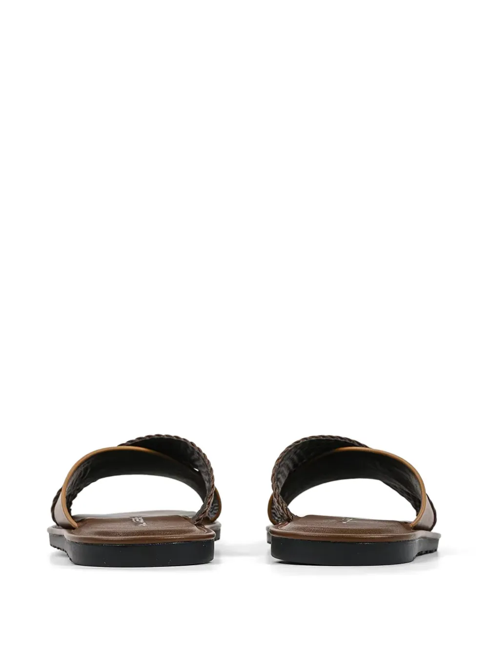 Karl Lagerfeld woven crossover slides Bruin