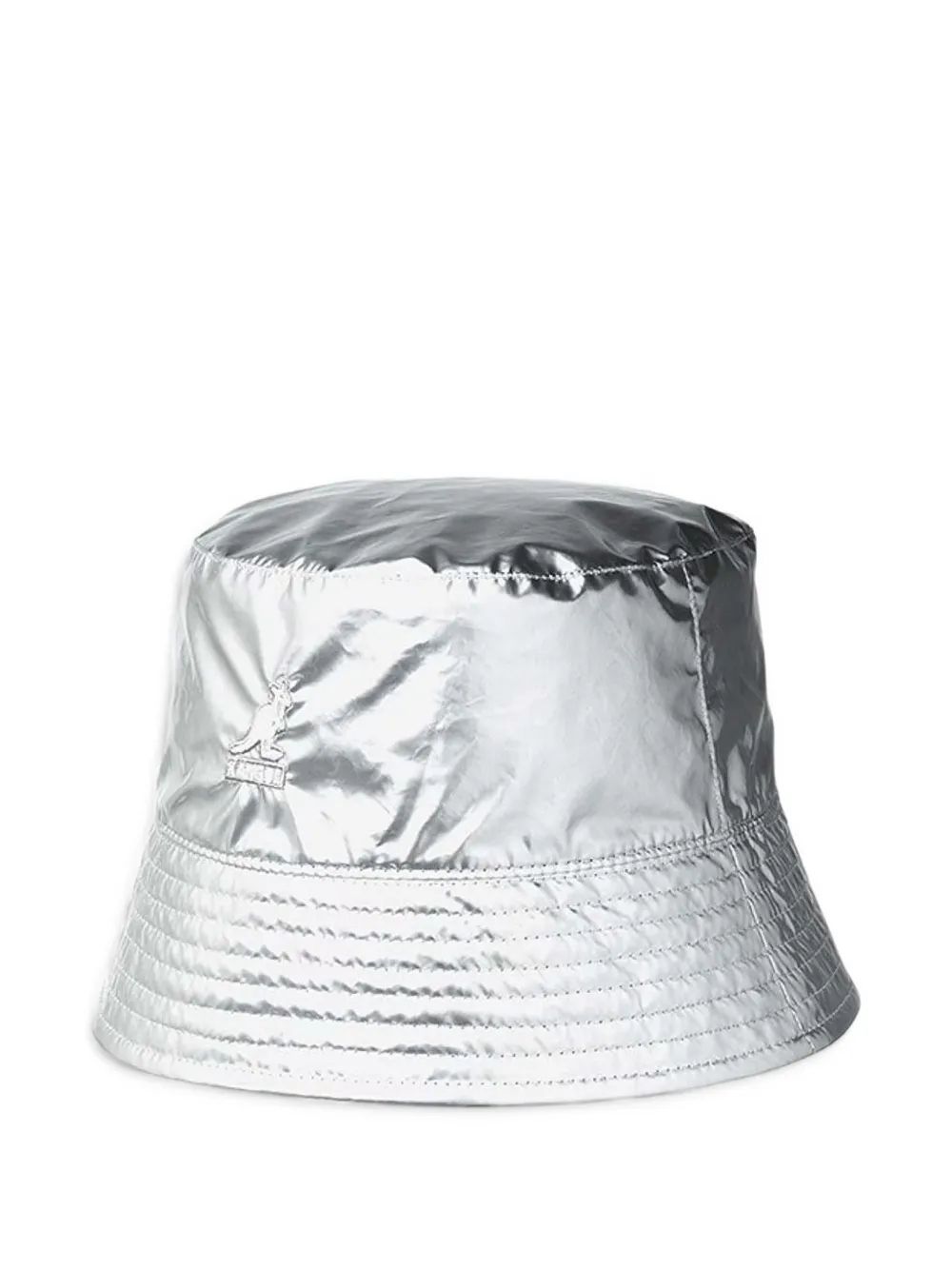 Kangol Vissershoed met logoprint en vlakken Zwart