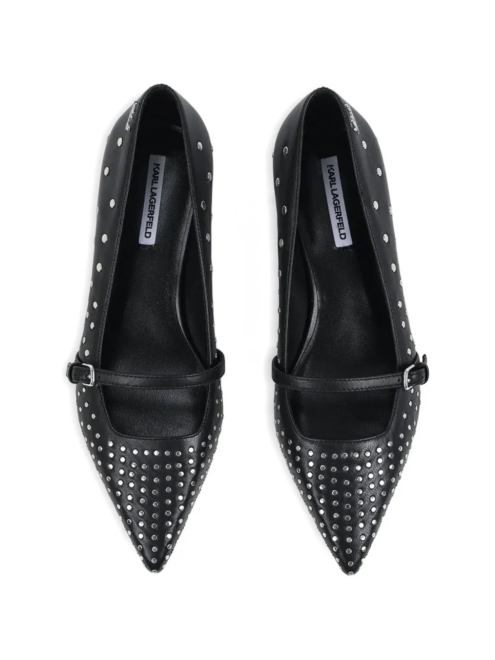Karl Lagerfeld stud-embellished pointed-toe pumps Zwart