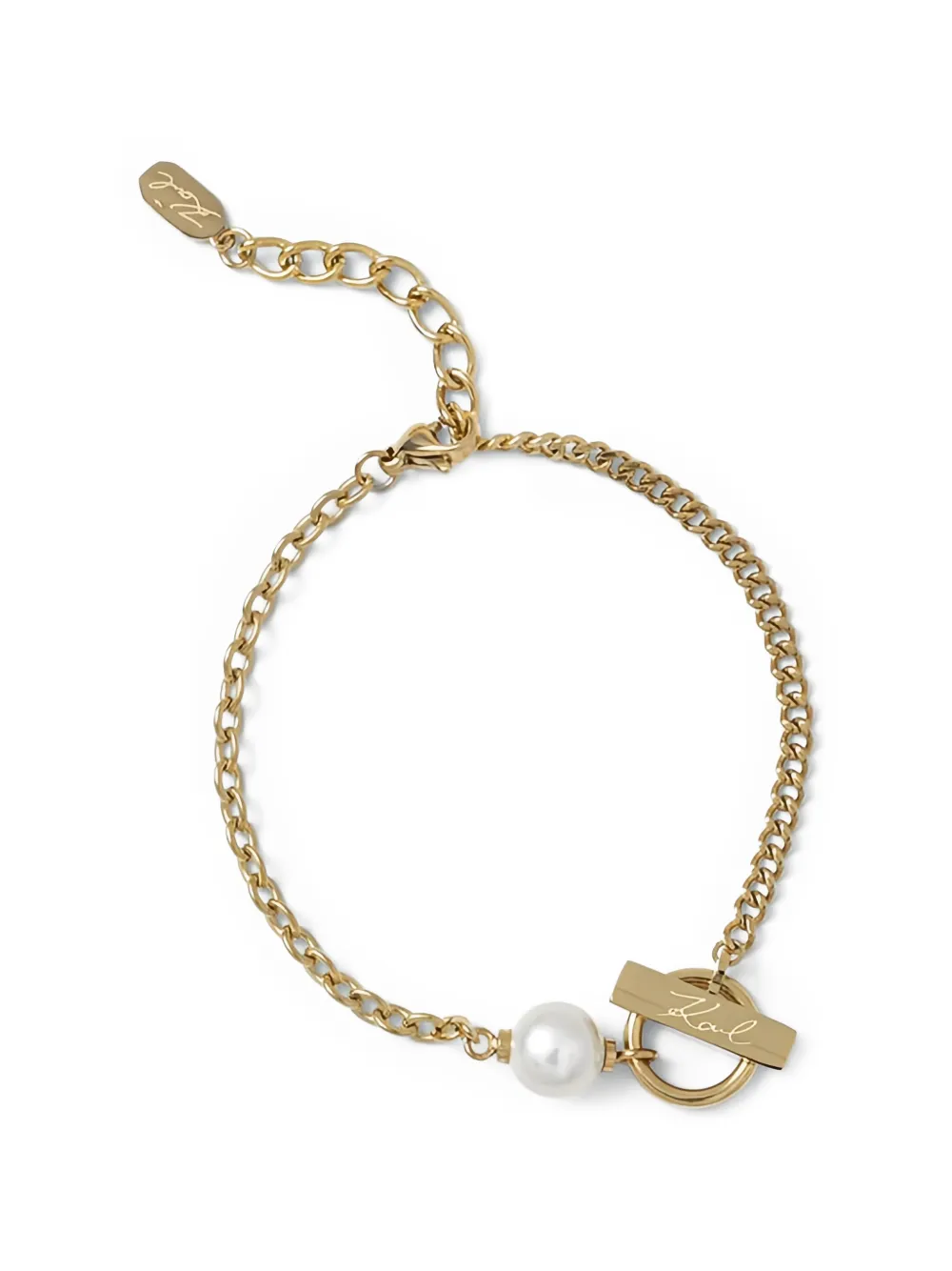 Karl Lagerfeld pearl chain bracelet - Oro