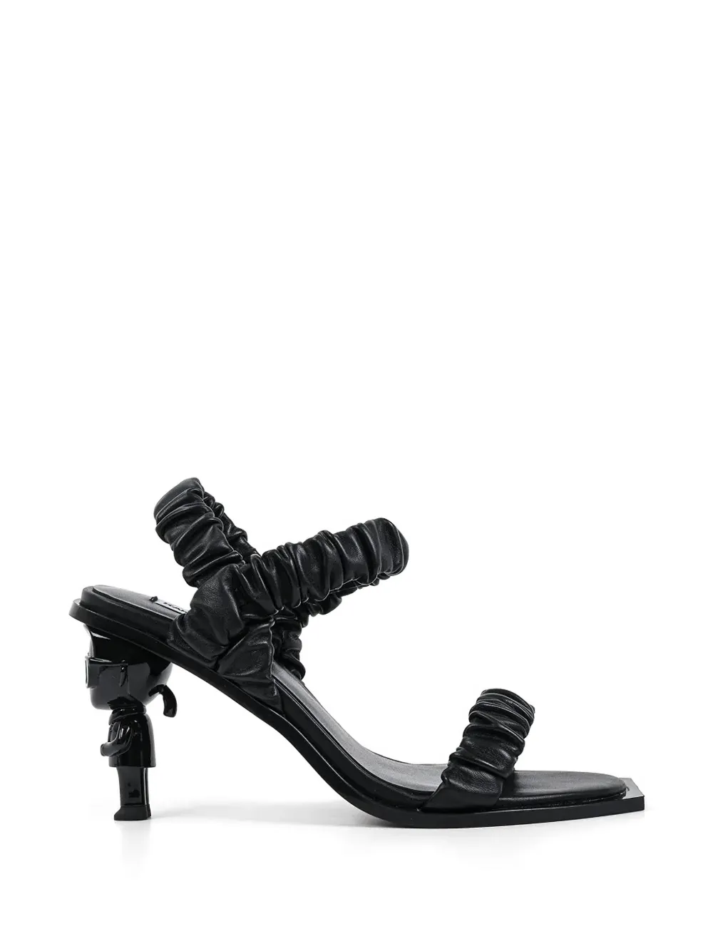 Karl Lagerfeld leather heeled sandals - Nero