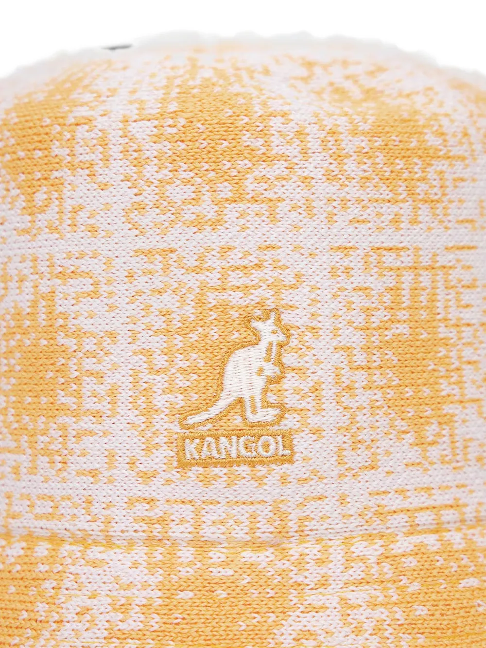 Kangol Hoed met patroon en logo Geel