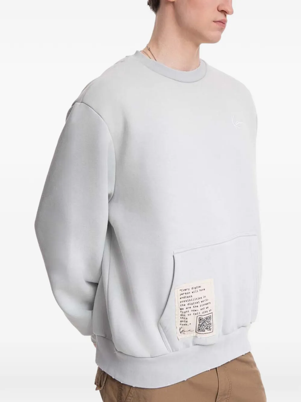 karl kani logo-embroidered sweatshirt Grijs