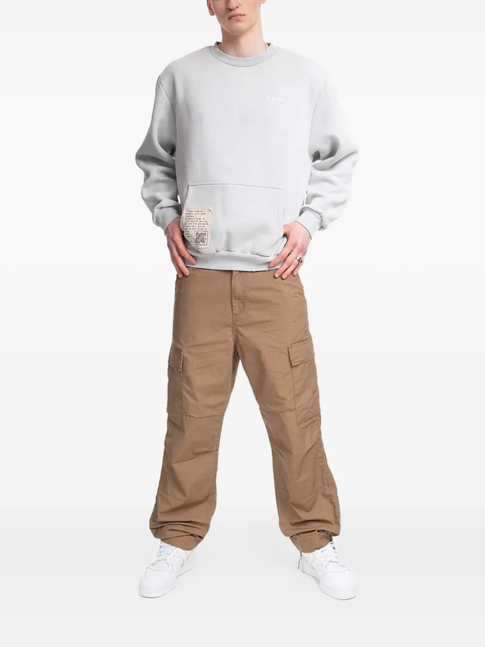 karl kani logo-embroidered sweatshirt Grijs