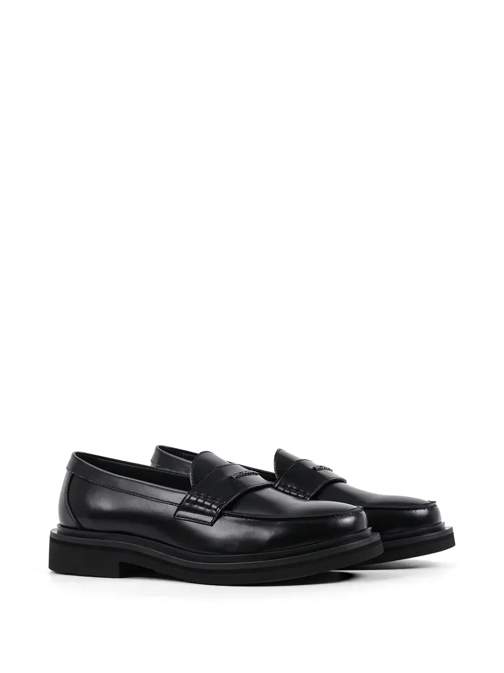 Karl Lagerfeld leather loafers Zwart