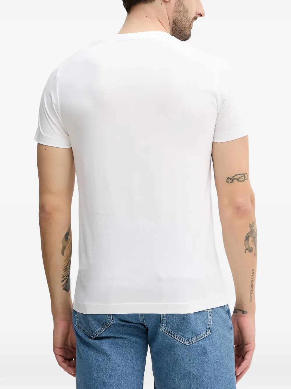 Karl Lagerfeld short-sleeved cotton T-shirt Wit