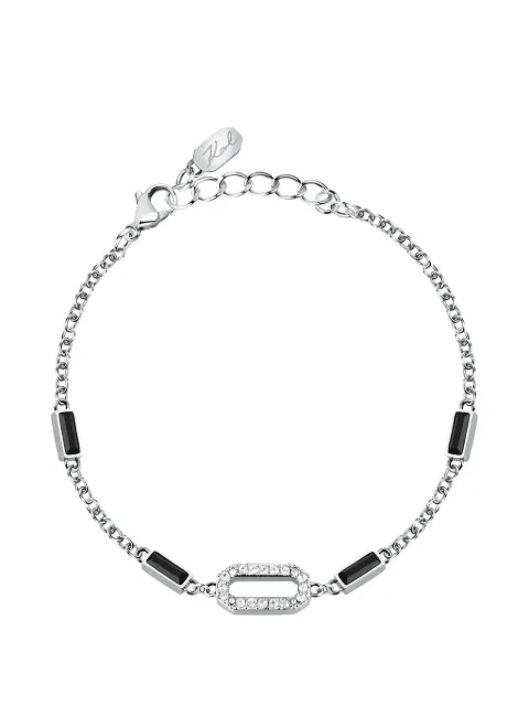 Karl Lagerfeld oval crystal-detail chain bracelet
