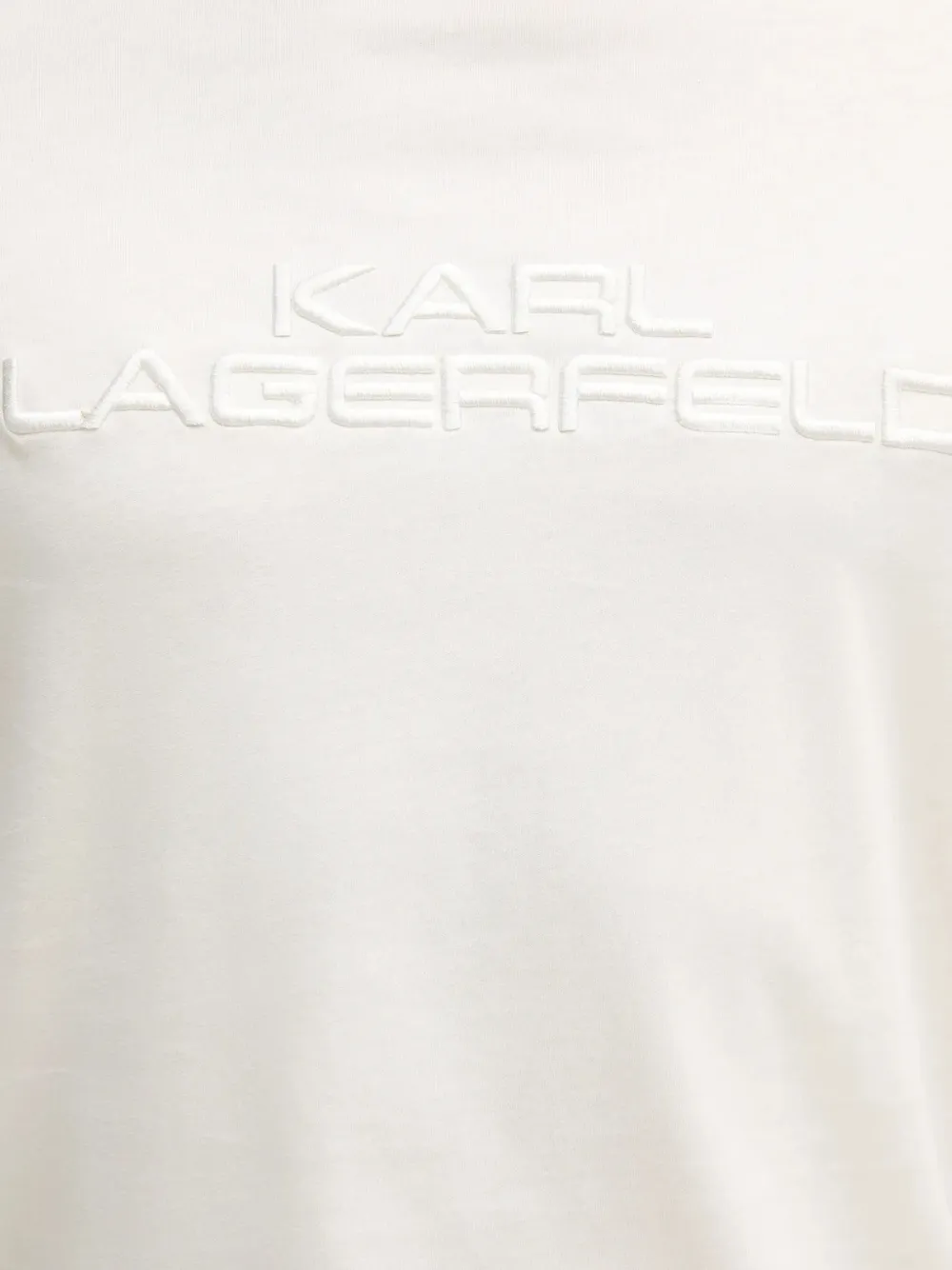 Karl Lagerfeld T-shirt met geborduurd logo Beige