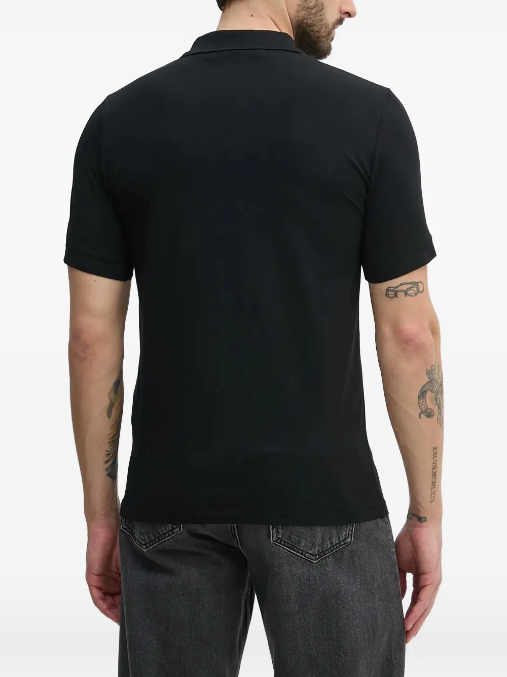 Karl Lagerfeld Poloshirt met patch Zwart