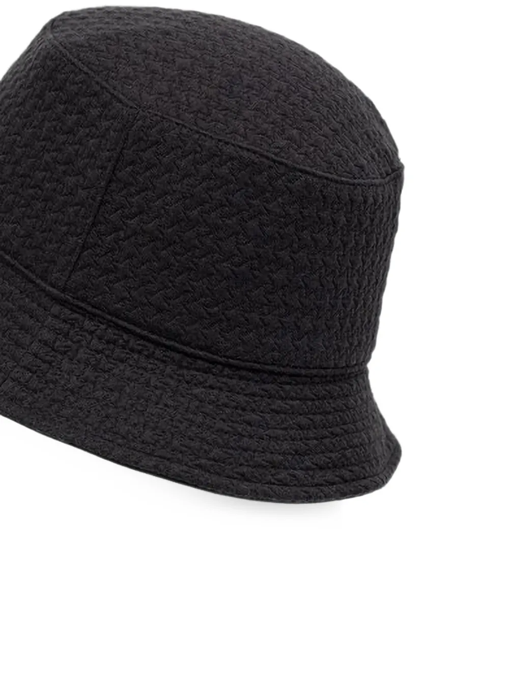 Kangol logo-embroidered textured-finish bucket hat Zwart