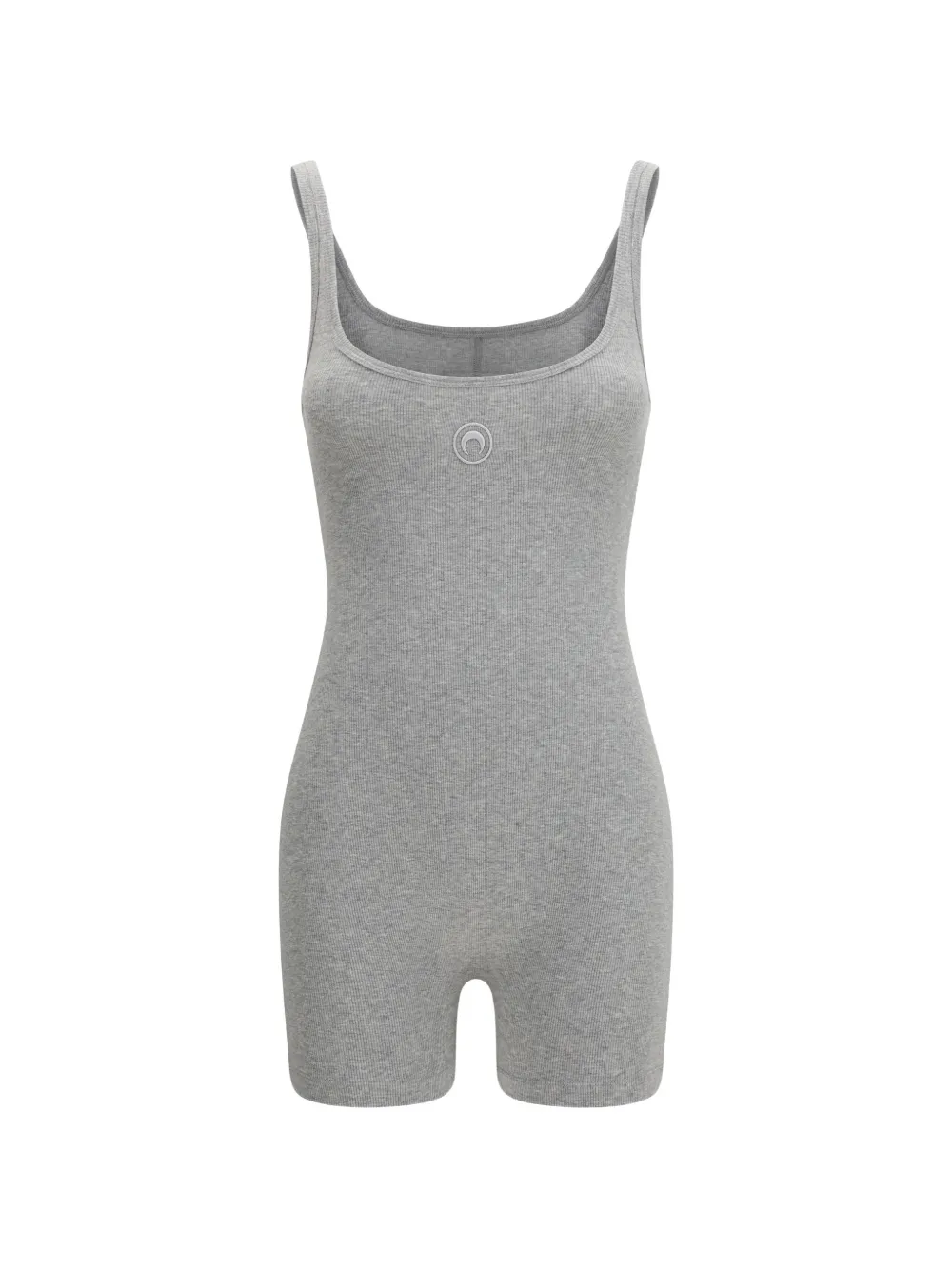 Marine Serre Moon-logo playsuit - Grigio
