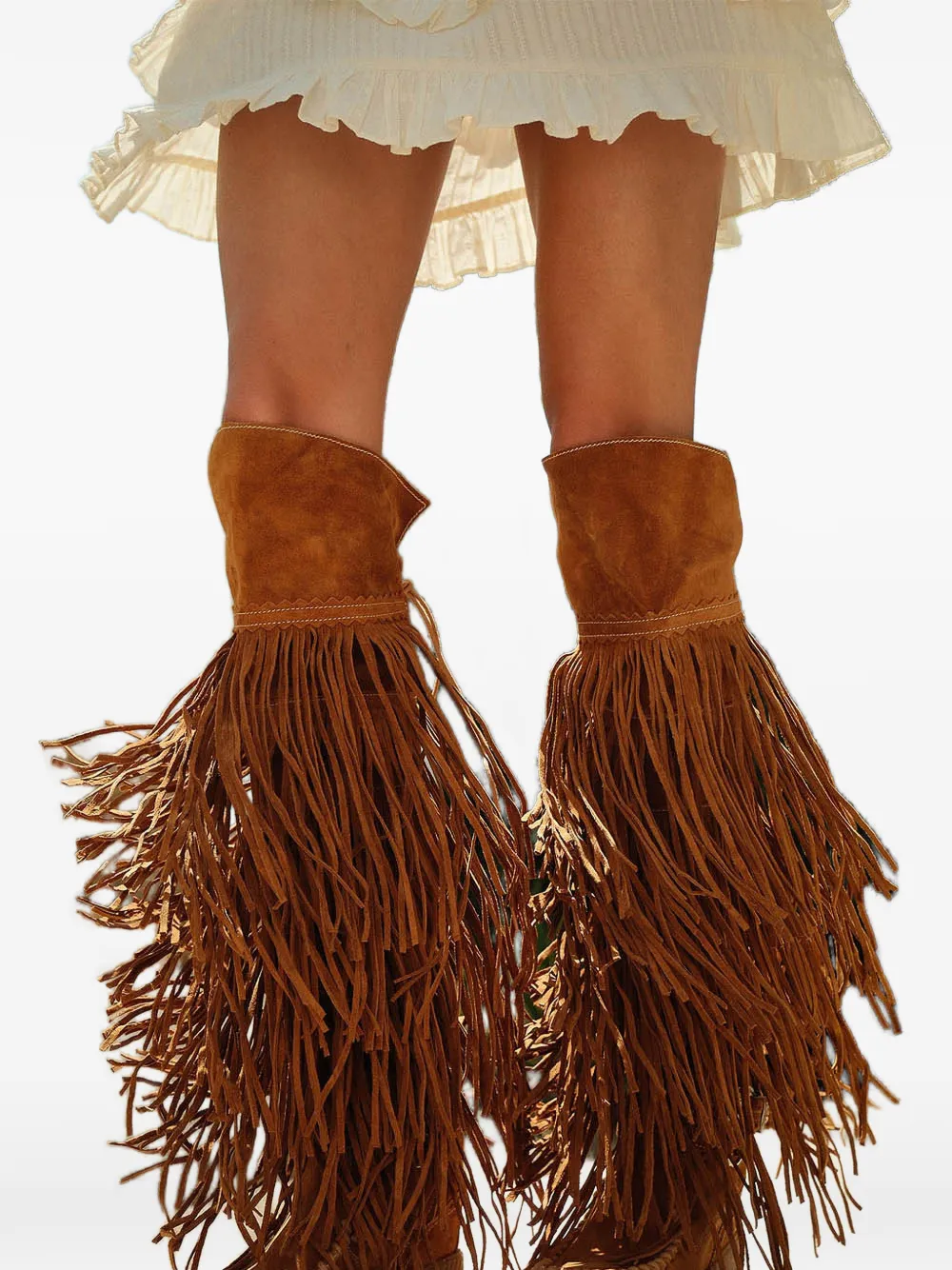 EL VAQUERO Esme laarzen met franje Bruin