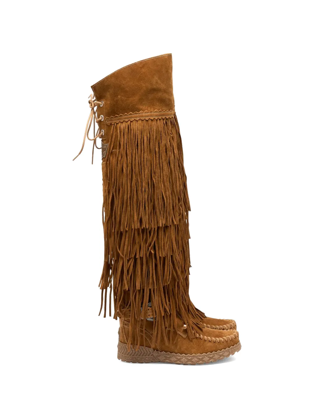 EL VAQUERO Esme laarzen met franje Bruin