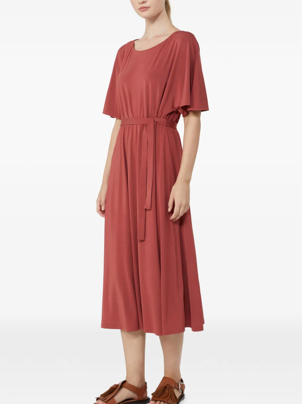 Weekend Max Mara tie-waist midi dress - Rosso