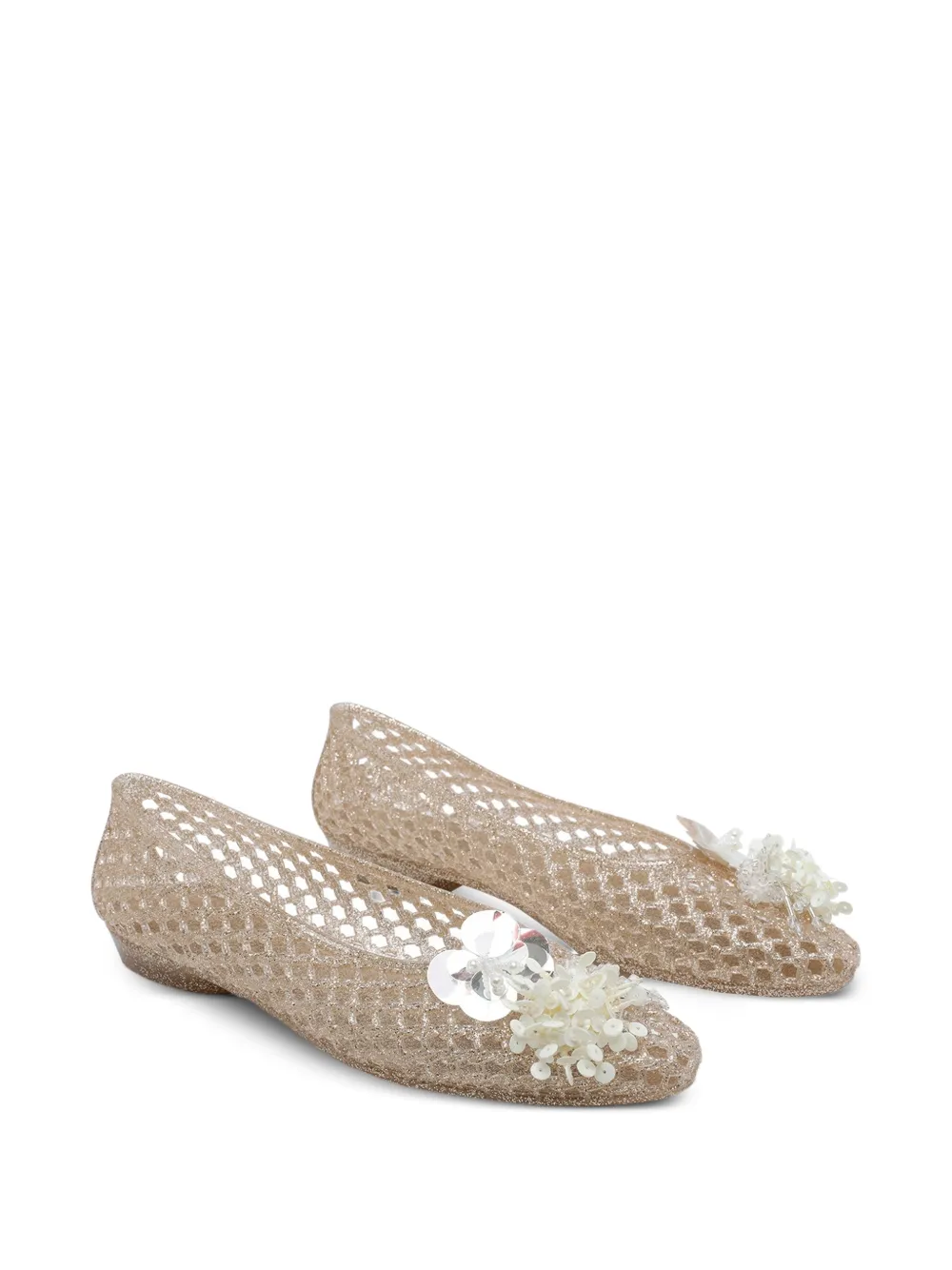  Heavenly Jelly Mesh Ballet Flats - Neutrals 