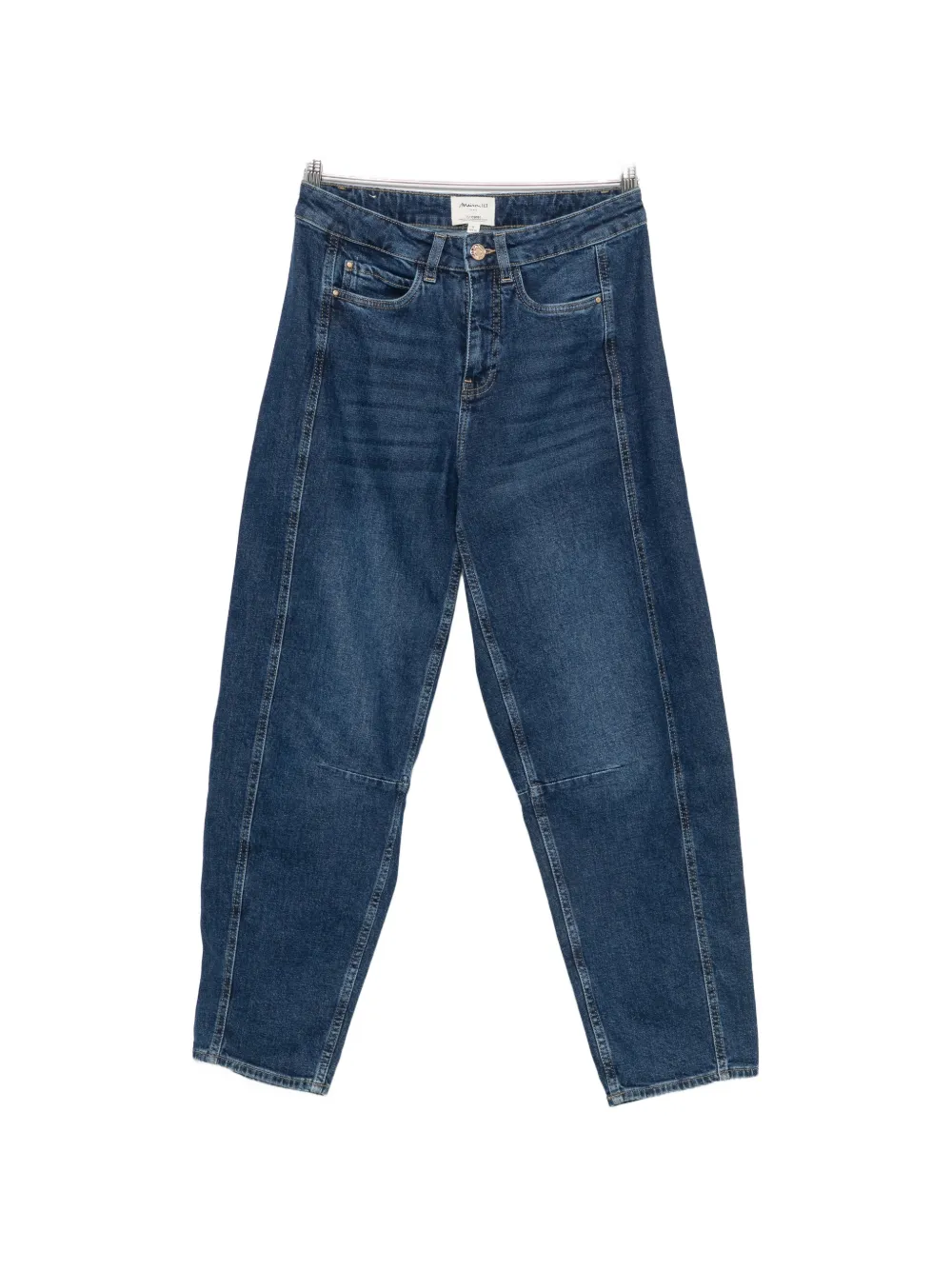 Maison123 Robinson Panelled Straight-leg Jeans In Blue
