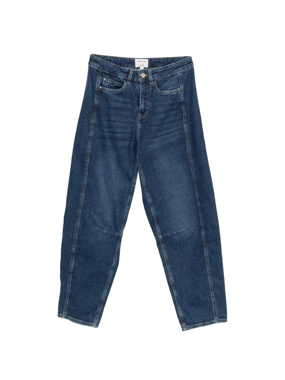 MAISON123 Robinson panelled straight-leg jeans - Blau