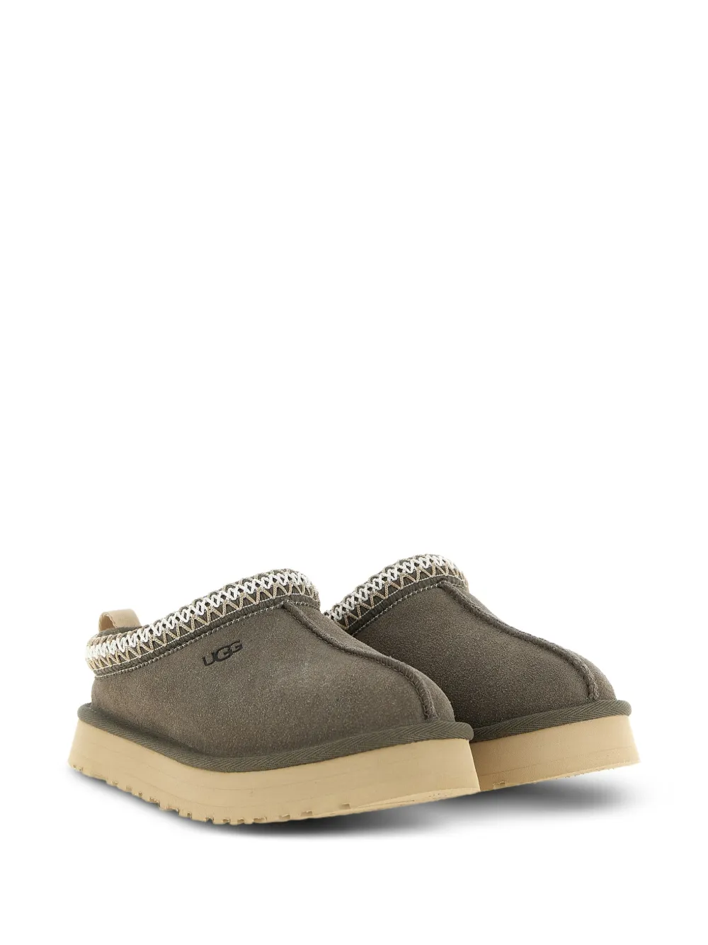 UGG braided suede sabots - Grigio