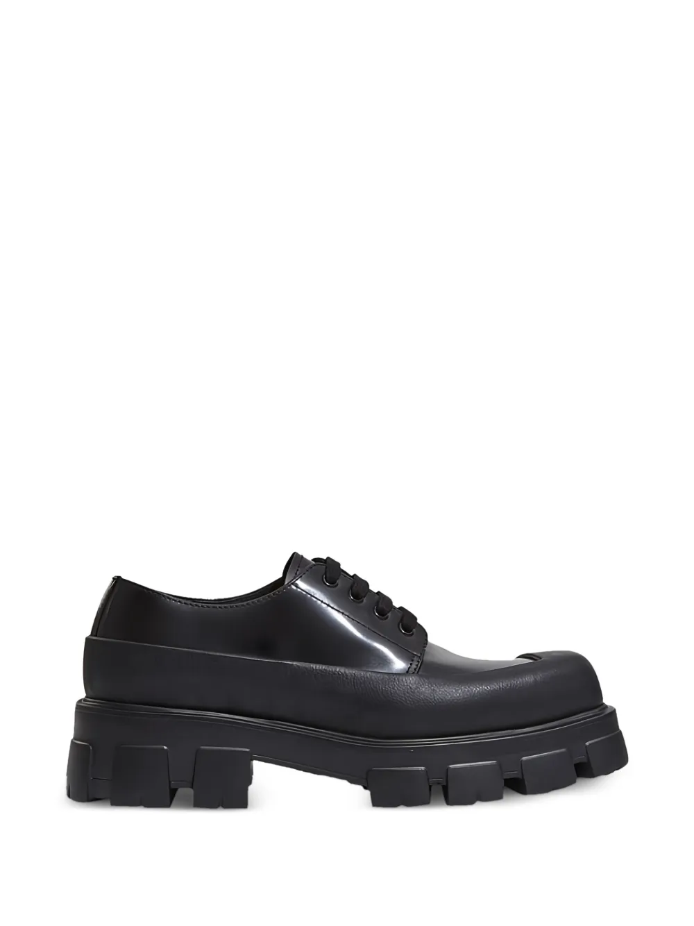 Prada Monolith leather Derby shoes Zwart
