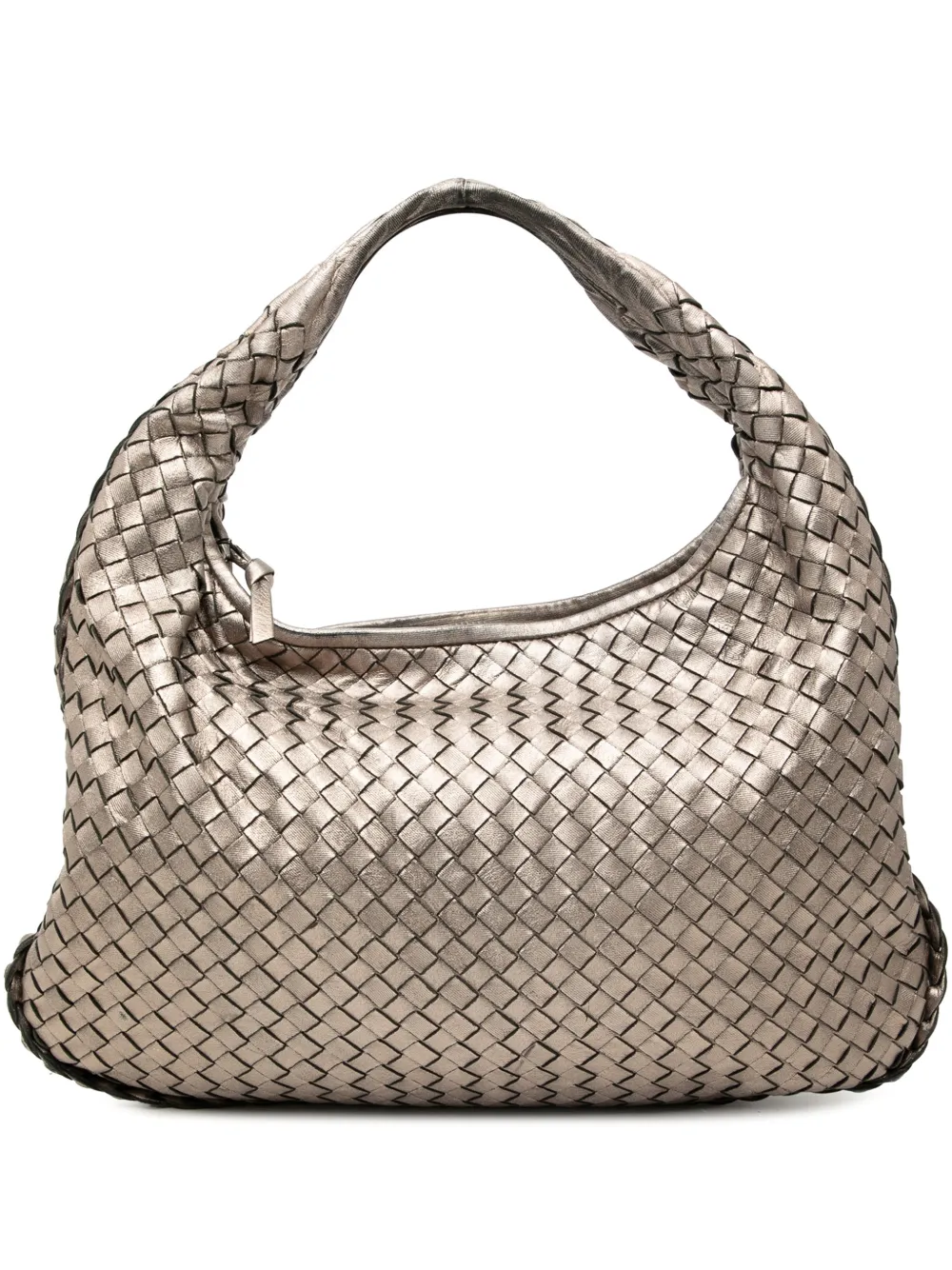 Bottega Veneta Pre-Owned 2000-2007 Small Metallic Nappa Intrecciato Veneta hobo bag - Oro