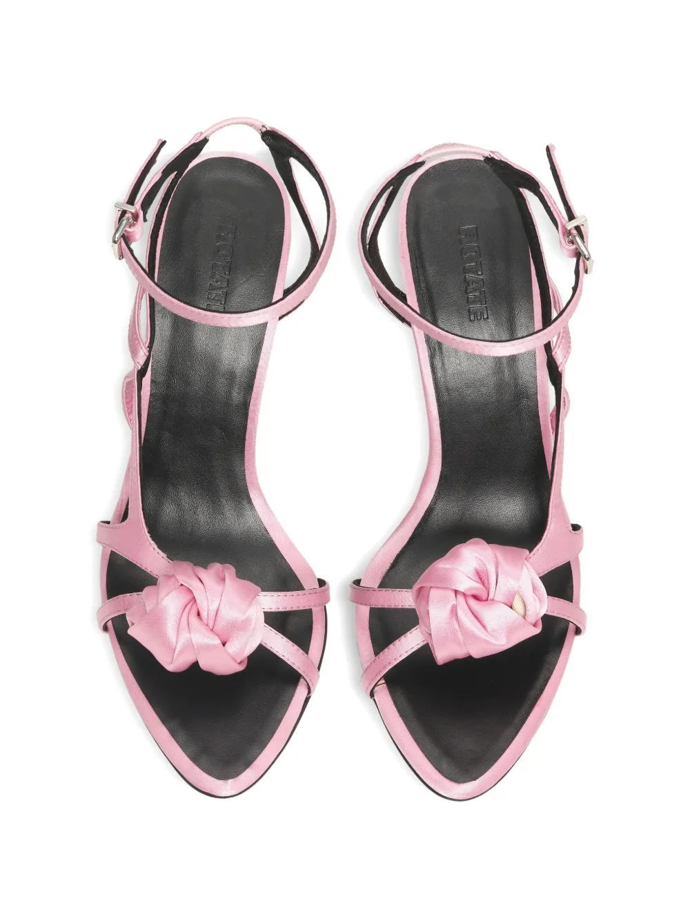  Rotate Birger Christensen Knot Satin Sandals - Pink 