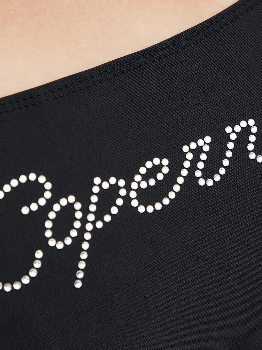 Coperni Bikinislip met logo van kristallen Zwart