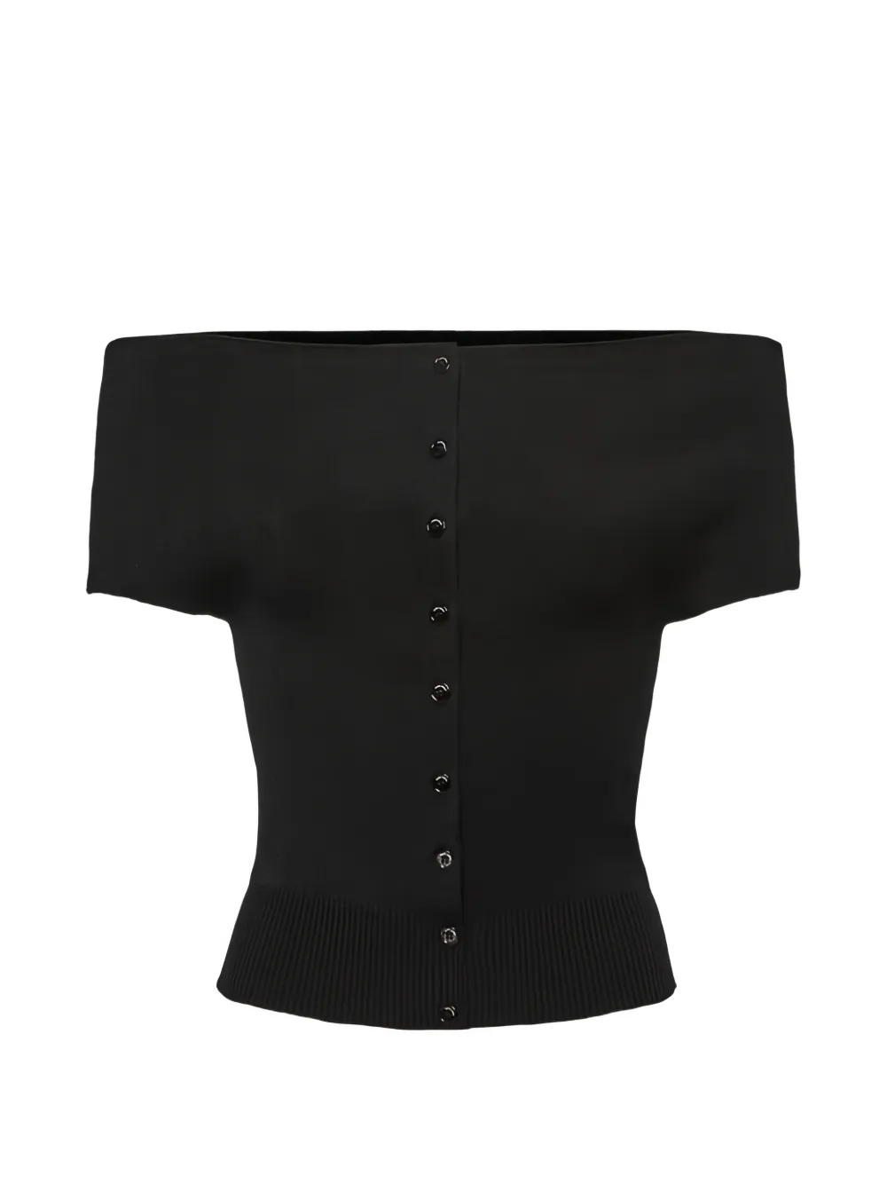 Magda Butrym off-shoulder top - Schwarz