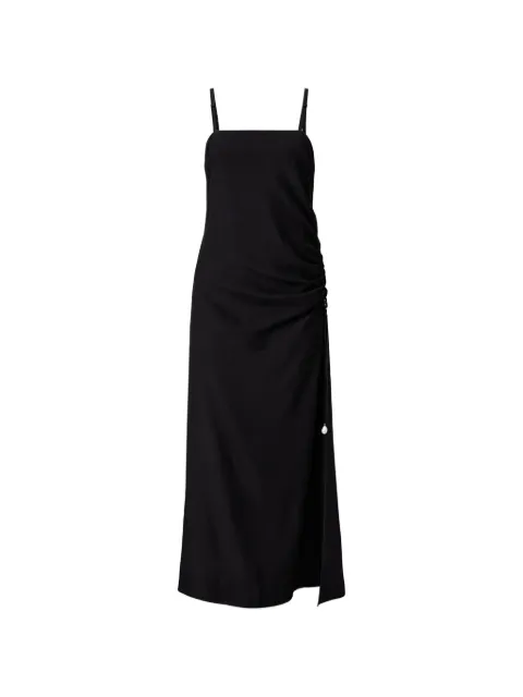 Carven draped-detail silk maxi dress