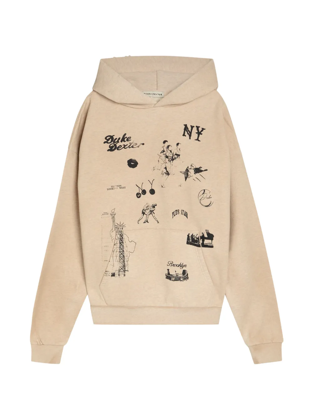 DUKE & DEXTER graphic hoodie - Toni neutri