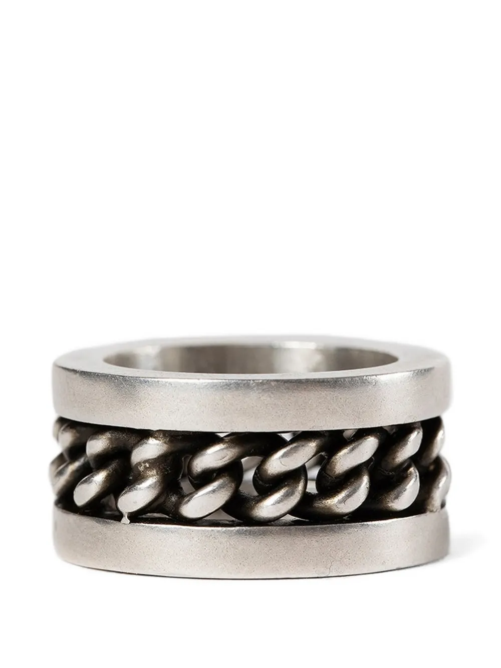 Ann Demeulemeester Marin chain-detail ring - Argento