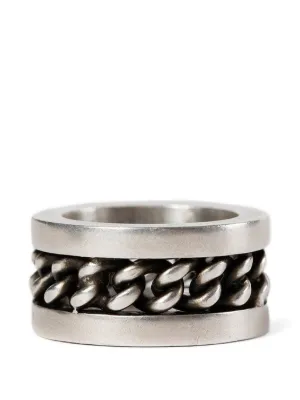 Maison Margiela numbers-motif Twisted Ring | Silver | FARFETCH GE