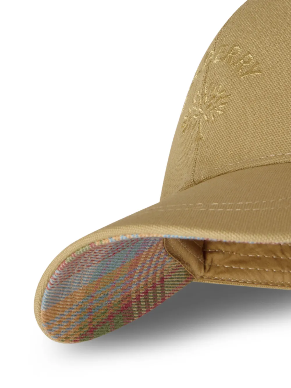 Mulberry Honkbalpet met geborduurd logo Beige