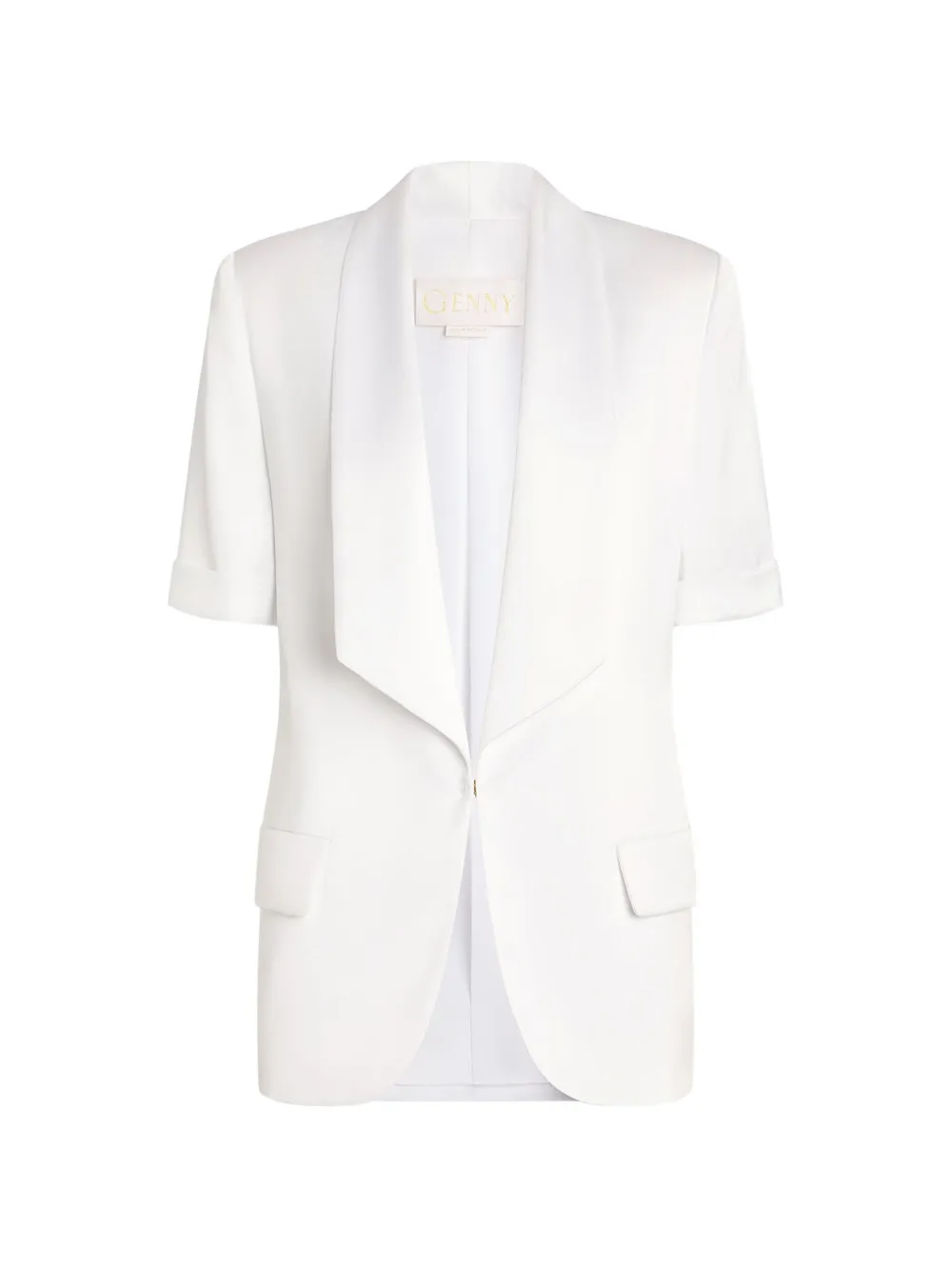 Genny short-sleeve pocket jacket - Bianco