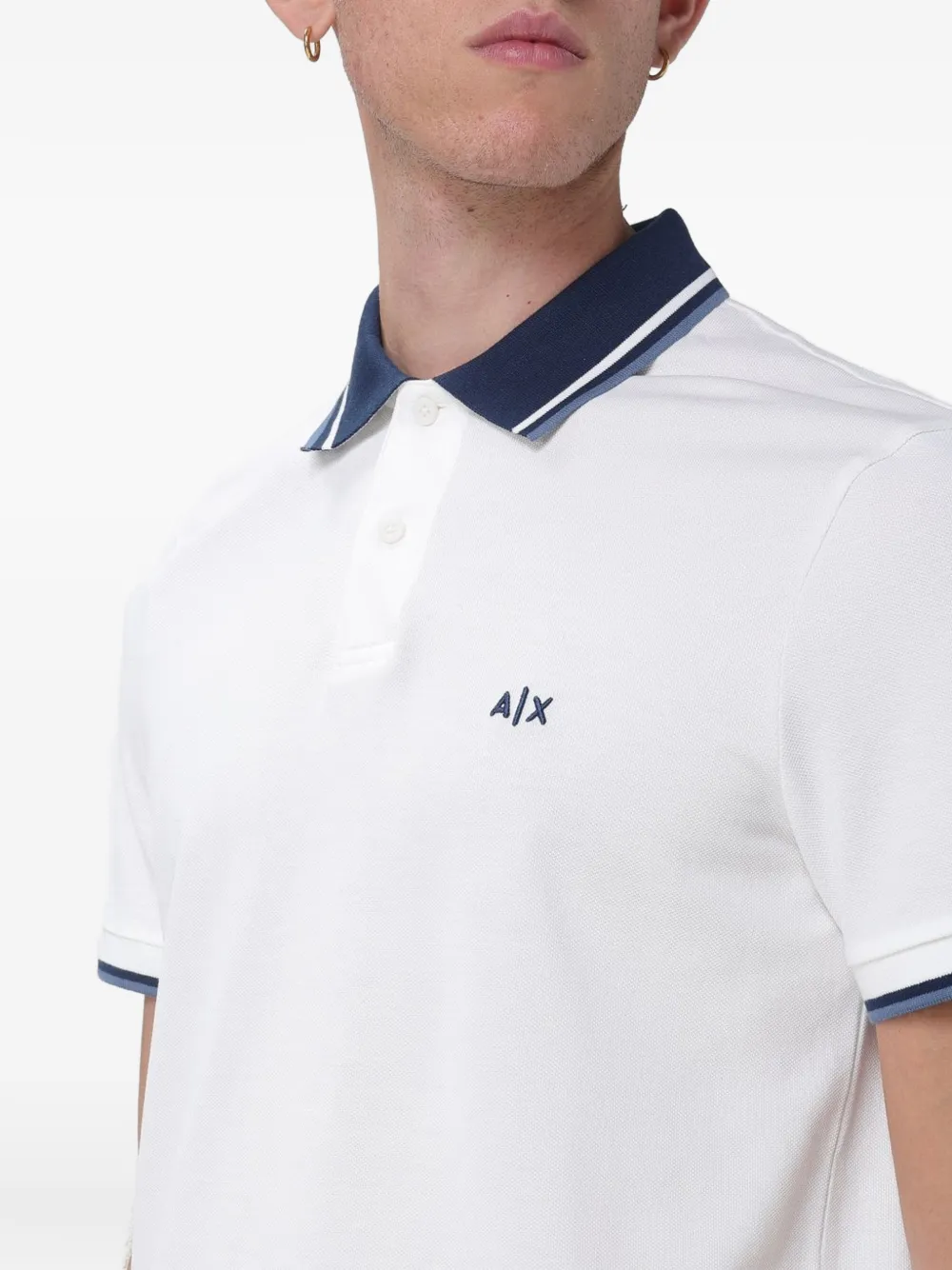 Armani Exchange Poloshirt met logoprint Wit