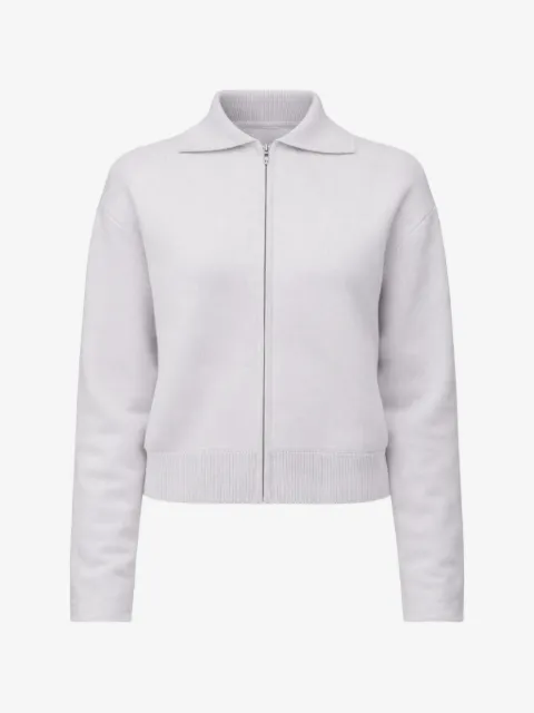 Allude collar zip jacket