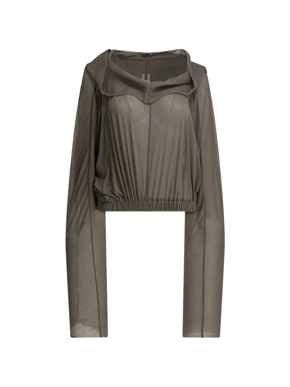 Rick Owens hooded long-sleeve top - Grigio