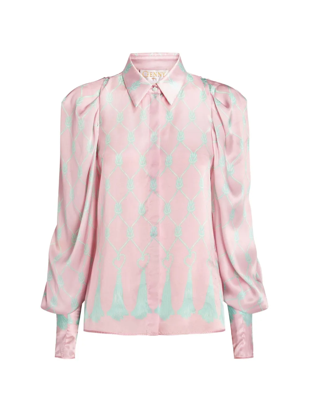 Genny tassel-print shirt - Rosa