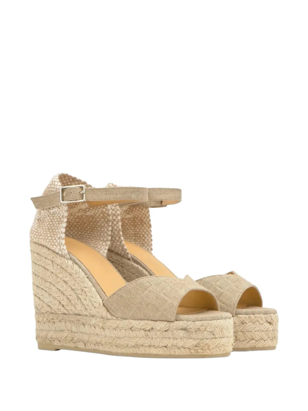 Castañer buckle-fastening wedge-heel espadrilles Beige