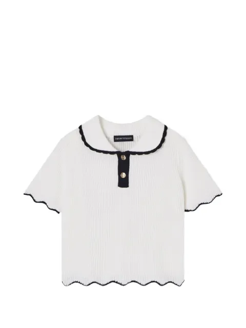 Emporio Armani Kids ribbed-knit polo shirt