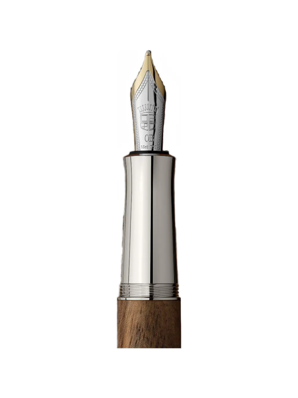 Graf von Faber-Castell wood-panel fountain pen - Argento
