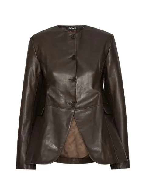 ROTATE BIRGER CHRISTENSEN flared leather jacket