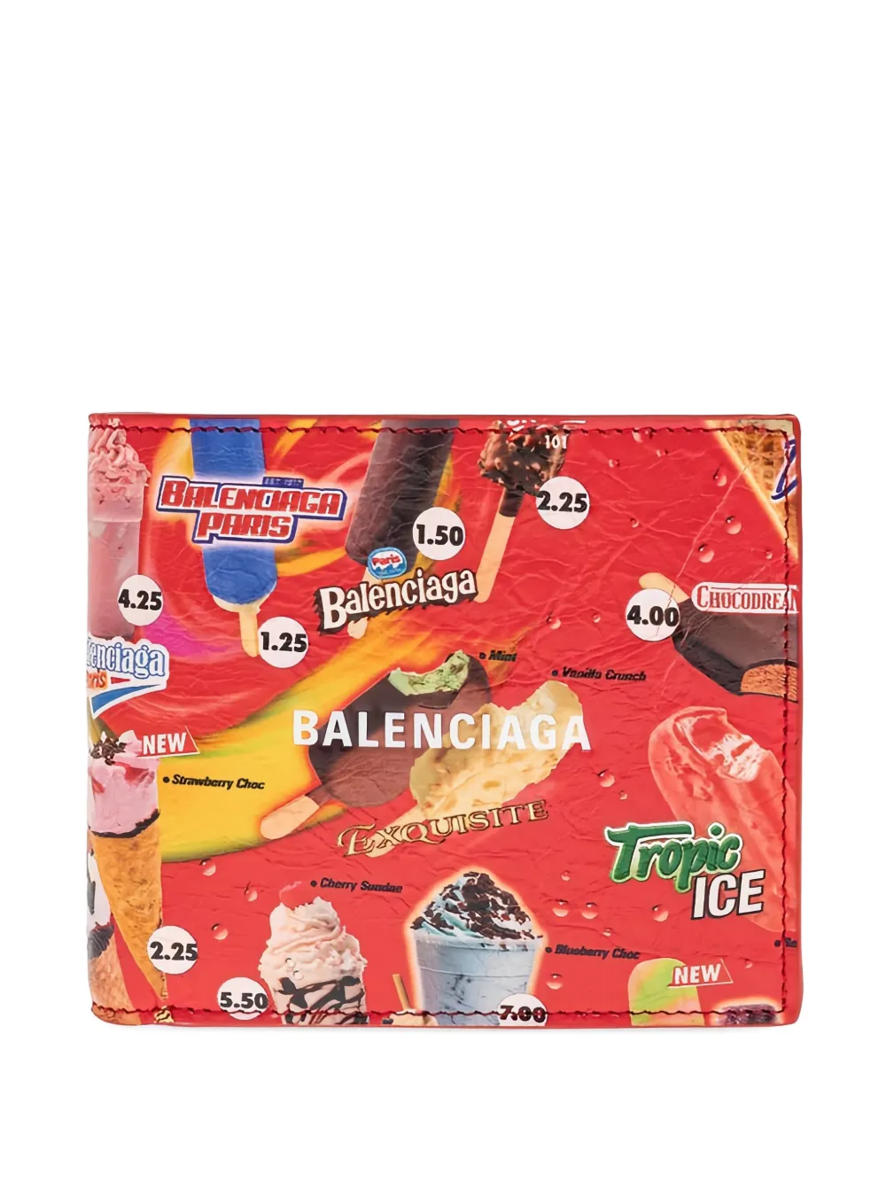 Balenciaga ice cream print wallet - Rosso