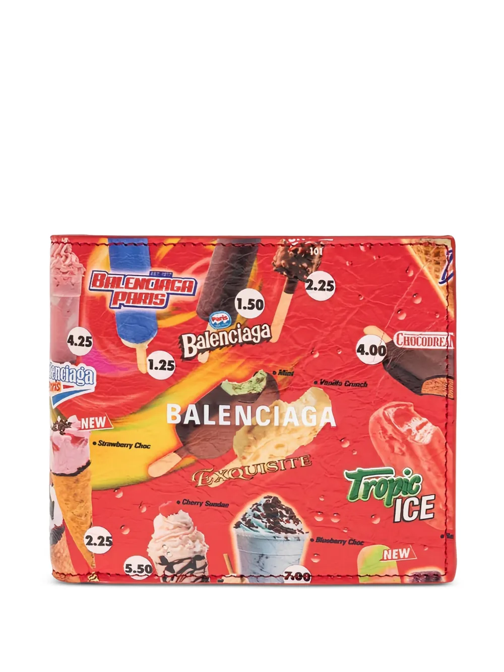 Balenciaga ice cream print wallet - Rosso