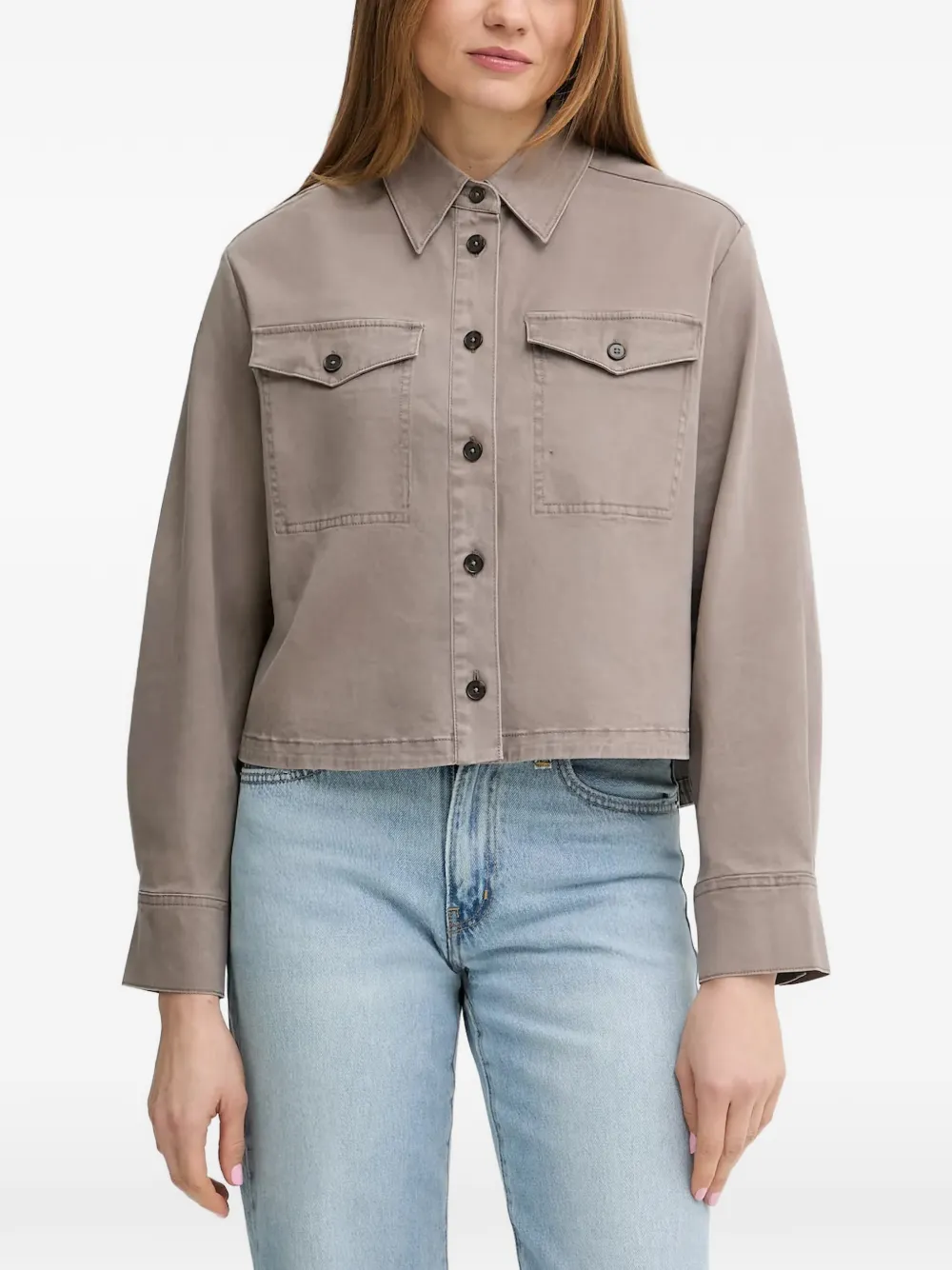 Marc O'Polo chest-pocket overshirt - Nude