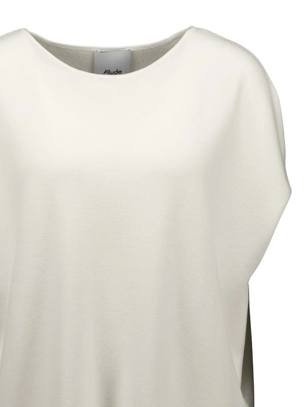  Allude Boatneck Wool Top - Neutrals 