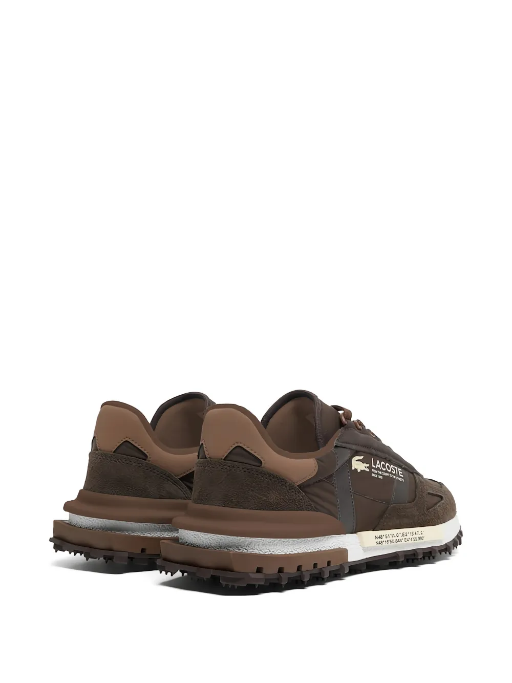 Lacoste Elite Active suede panelled sneakers Bruin