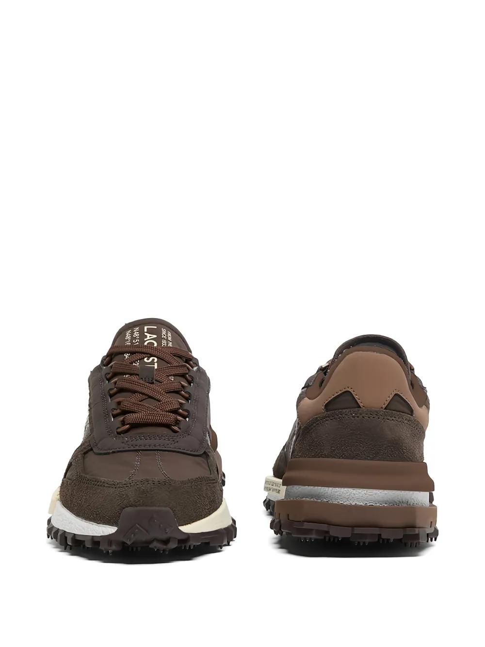 Lacoste Elite Active suede panelled sneakers Bruin